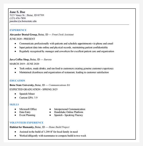 Resume Preview